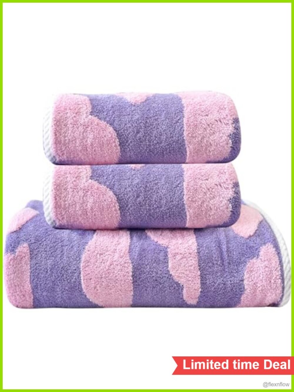 3-Piece Towel Set Super Soft Absorbent Velvet Quick Dry Bath Towels Washcloths